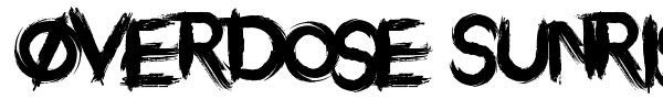 Overdose Sunrise font preview
